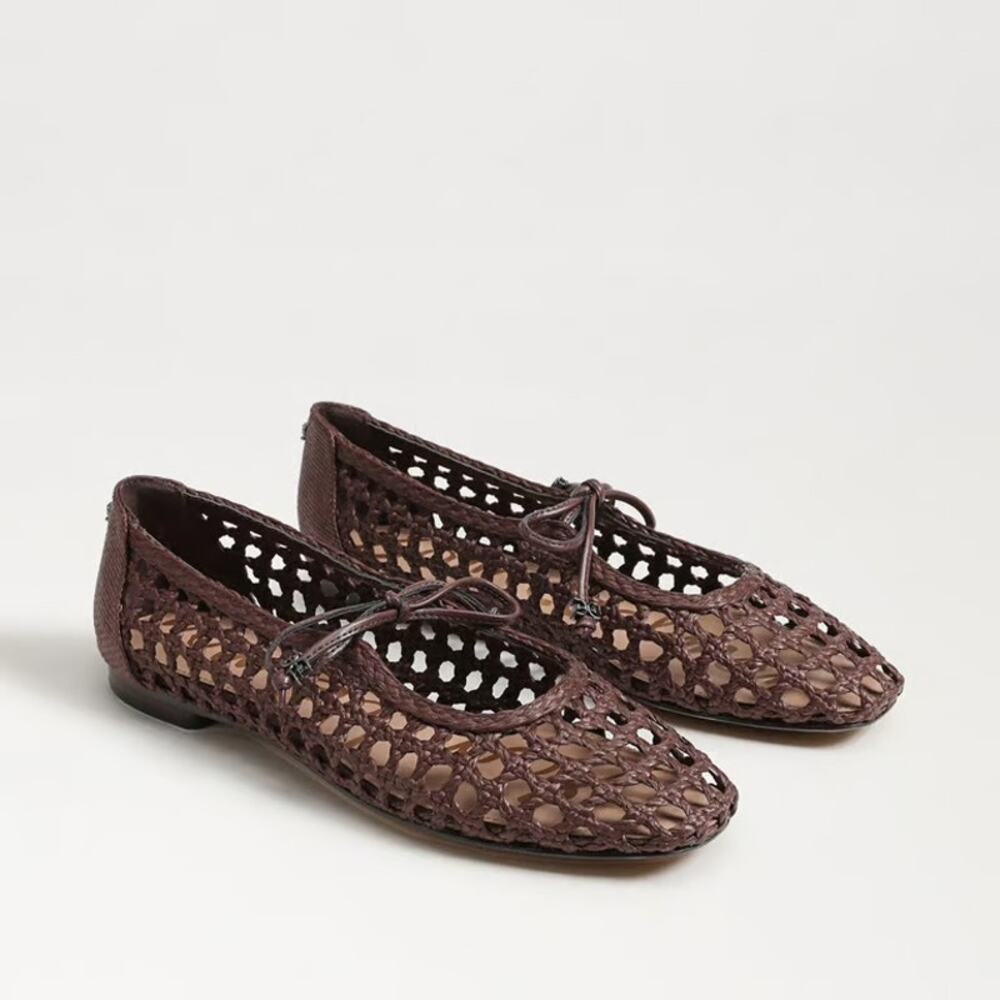 Sam Edelman Marcie Ballet Flat Terazzo Brown Weave 6.5